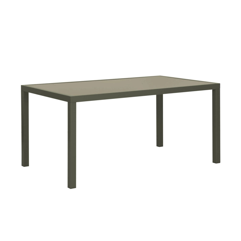 Set tavolo da giardino in alluminio e textilene con 6 sedie, verde