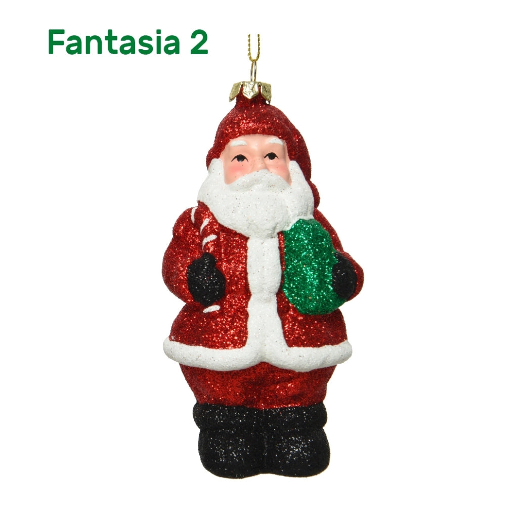 Addobbo albero babbo natale Kaemingk 13 cm