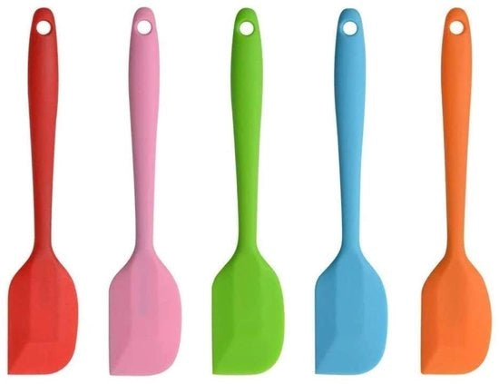Set di spatole per pasta 5 pezzi - Spatola in silicone con nucleo metallico - Resistente al calore fino a 230°C - Durevole e resistente agli odori - Resistente alla lavastoviglie