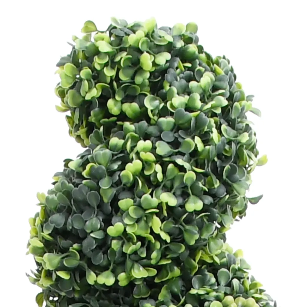 Pianta di Bosso Artificiale a Spirale con Vaso-Piante Decorative Verde 89 cm