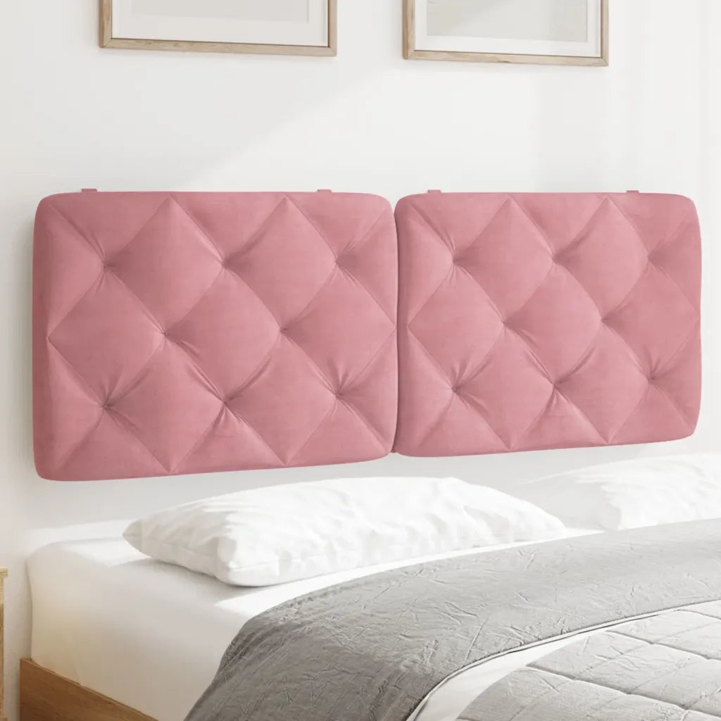 Cuscino Testiera-Cuscino per Testiera Rosa 120 cm in Velluto