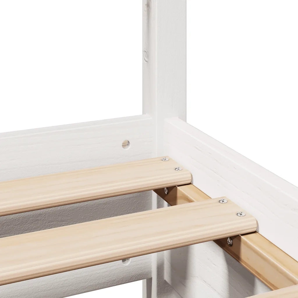 Letto senza Materasso Bianco 120x200 cm Legno Massello di Pino 3301753