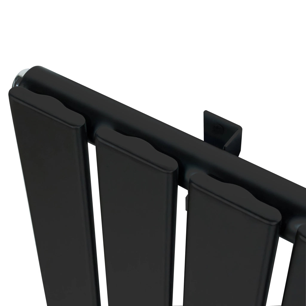 Radiatore Verticale Design Piatto Colonna Singola Nero 1800x280 mm