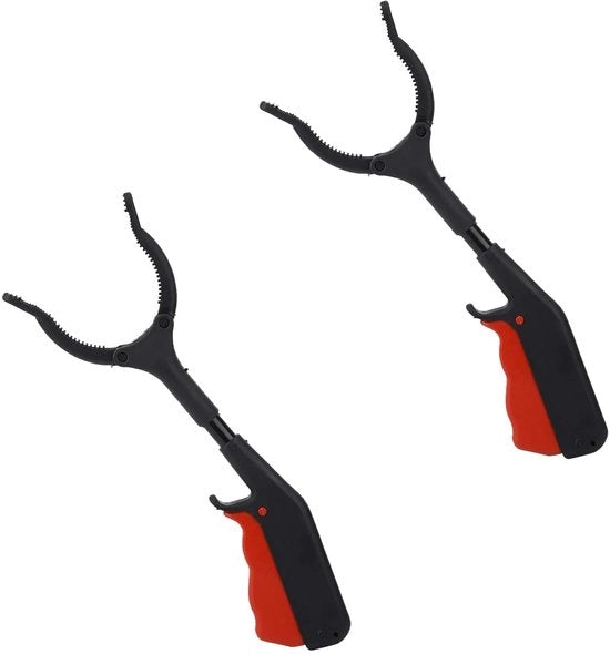 Manico per raccogliere rifiuti 28 cm - Manico per anziani - Manico per rifiuti portatile - Manico per rifiuti corto - Costruzione stabile - Superficie di presa sicura