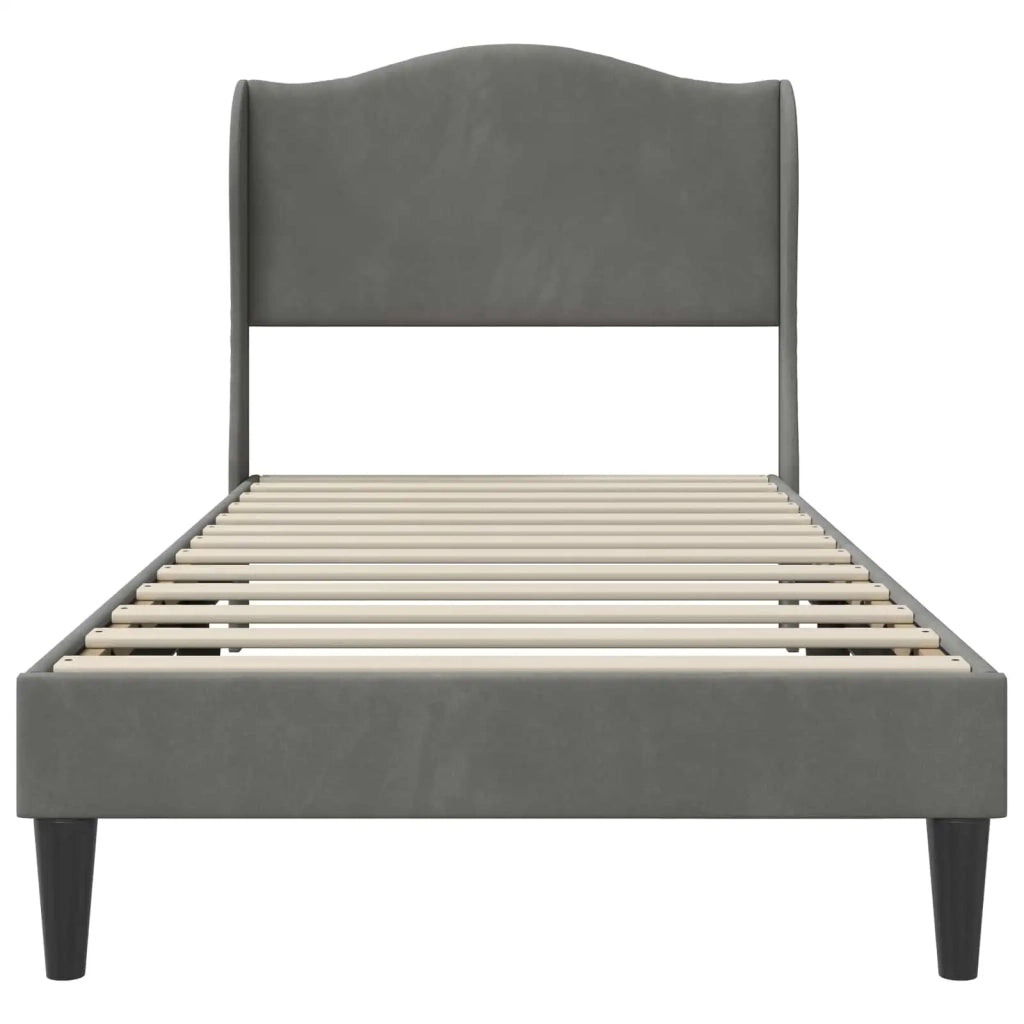 Struttura del letto Grigio Scuro 100 x 200 cm Velluto 42027900