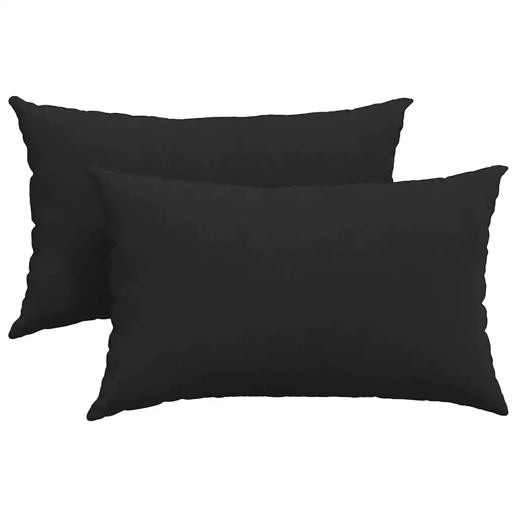 Cuscini da Divano 2 pcs Nero 50 x 30 cm Tessuto 42013642