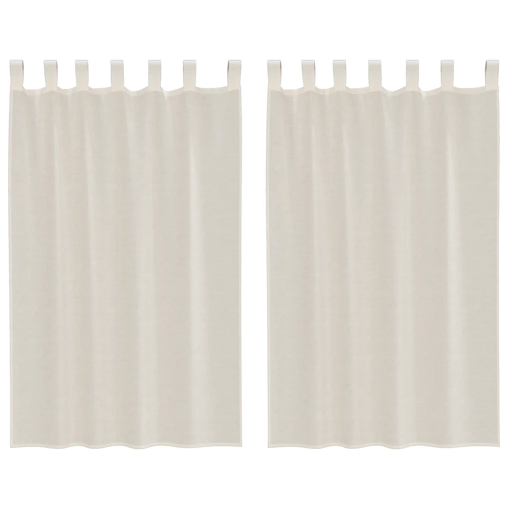 Tende in Voile con Linguetta 2 pz Crema 4102267
