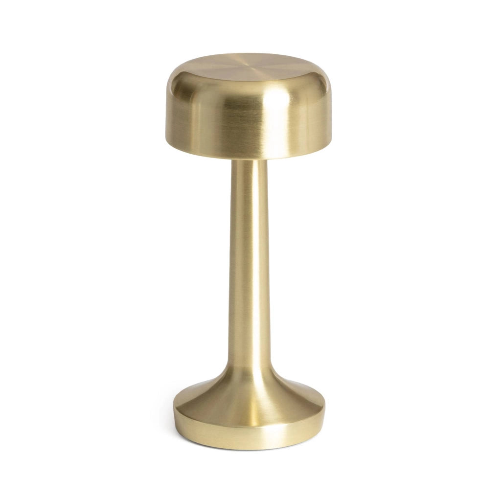 Lampada da tavolo interna led metallo dorato, 9cm, oro
