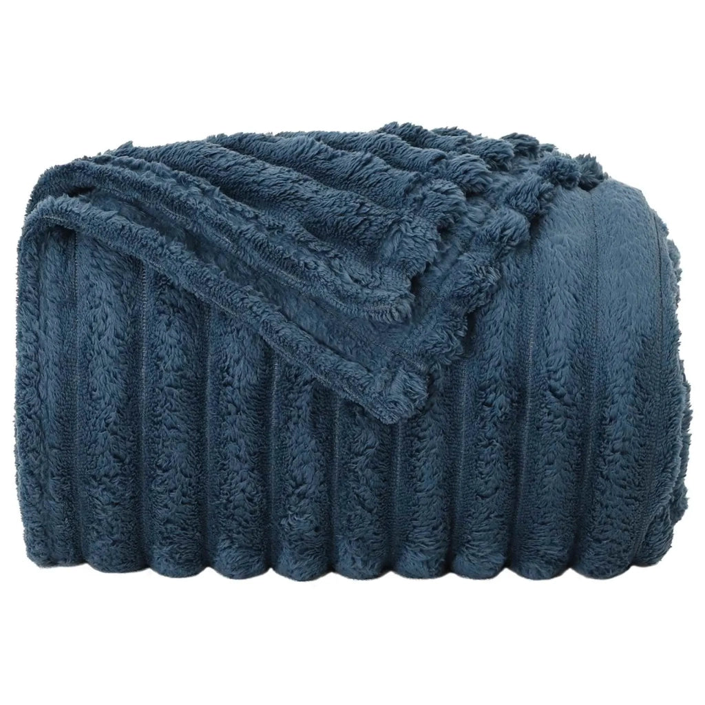 Coperta Blu navy 200 x 150 cm Panno 42016838