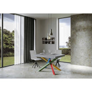 Tavolo allungabile 120/380x90 cm Volantis Premium telaio Multicolore 4/B - Cemento