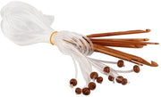 Set di Aghi da Maglia 12 pezzi - Aghi da Maglia in Legno di Bamboo - Aghi da Maglia Tunesi - Cavo in Plastica - Diverse Dimensioni - Peso Leggero 127 g - Aghi da Maglia a Punta Larga