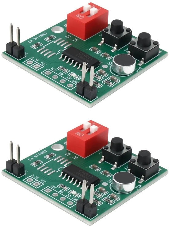 Registrazione Audio 35s - Chip di Registrazione Audio - Indicatore LED - Supporto Flash Esterno - Modalità di Registrazione Flessibili - Interfaccia Utente Facile - Moduli Audio