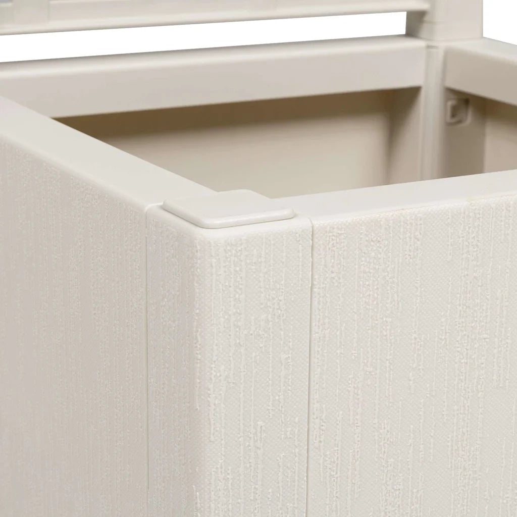 Vaso da giardino-Fioriera da Esterno-Contenitore per Piante Bianco 36 x 36 x 140 cm Polipropilene