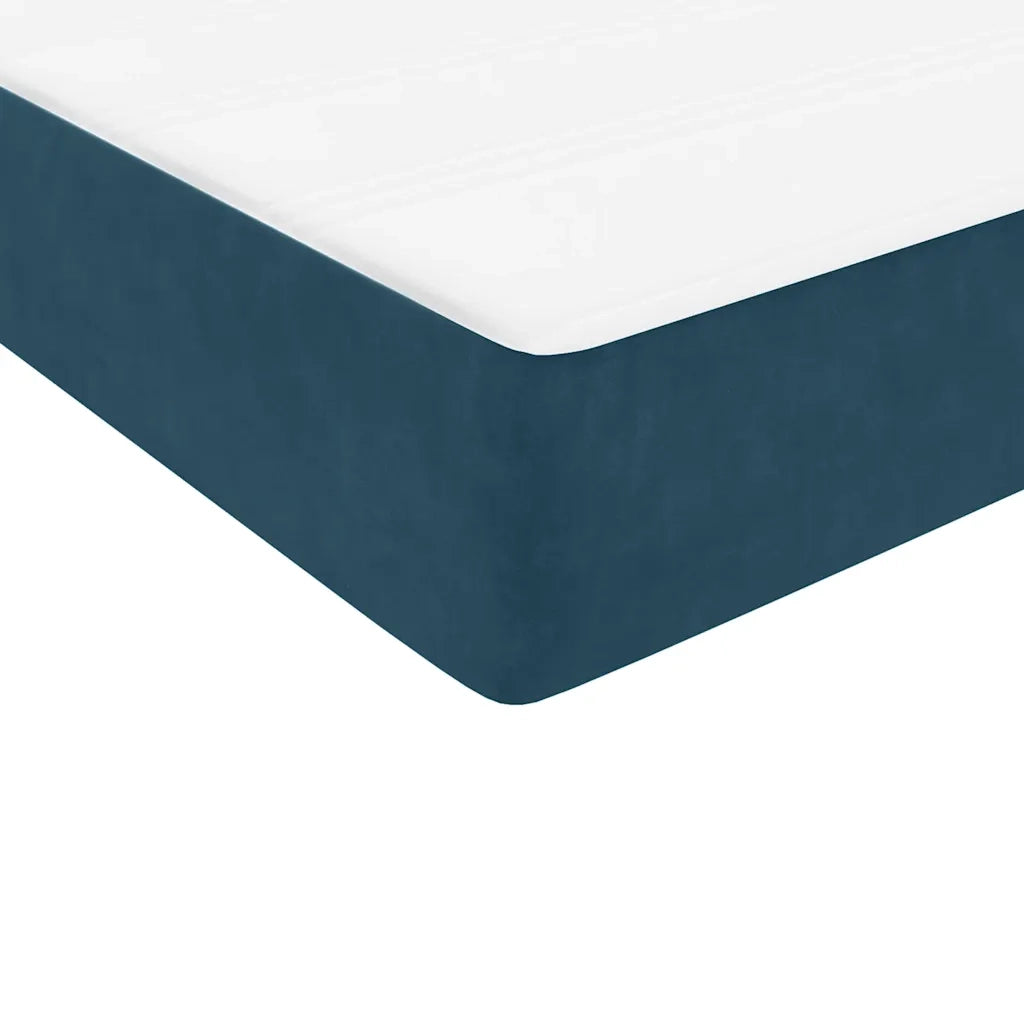 Giroletto a Molle con Materasso Blu Scuro 80x220 cm Velluto 3316621