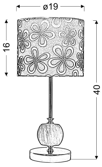 Lampada da tavolo Candellux Cort 41-34632 cromata E27