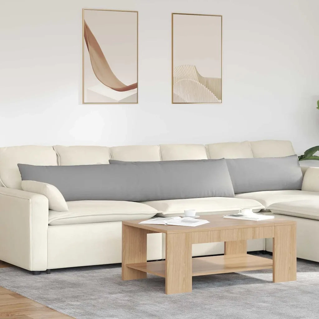 Cuscini da Divano 2 pcs Grigio Nuvola 200 x 40 cm Tessuto 42013881