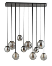 Lampada a sospensione Tulia 10 sfere grigie G9 Sigma