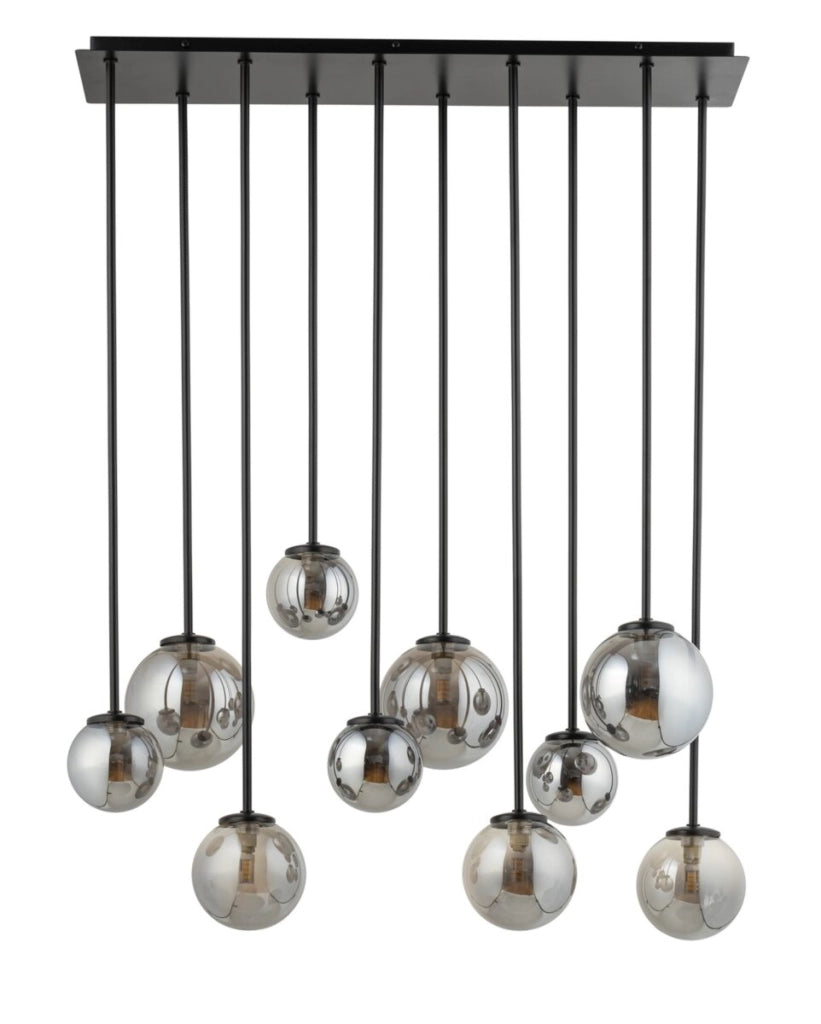 Lampada a sospensione Tulia 10 sfere grigie G9 Sigma