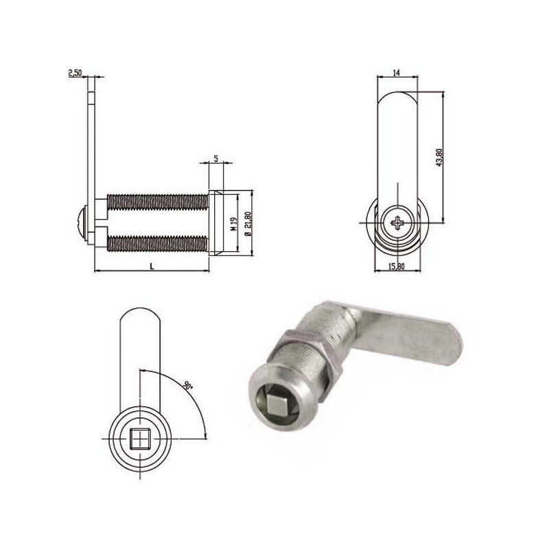 Cilindro Levetta Mm 20 Quadro 162100 Omr