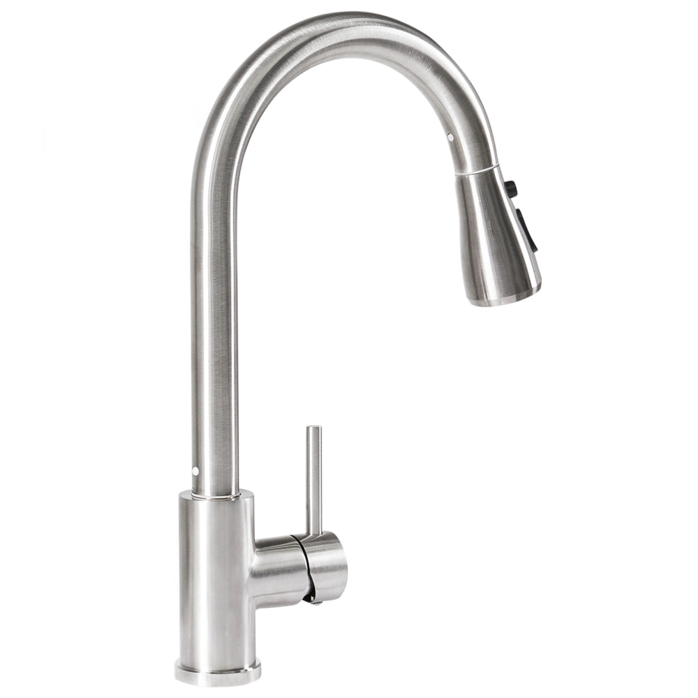 Rubinetto da cucina moderno rubinetto miscelatore a spruzzo estraibile bobina a molla in acciaio inossidabile beccuccio girevole argento