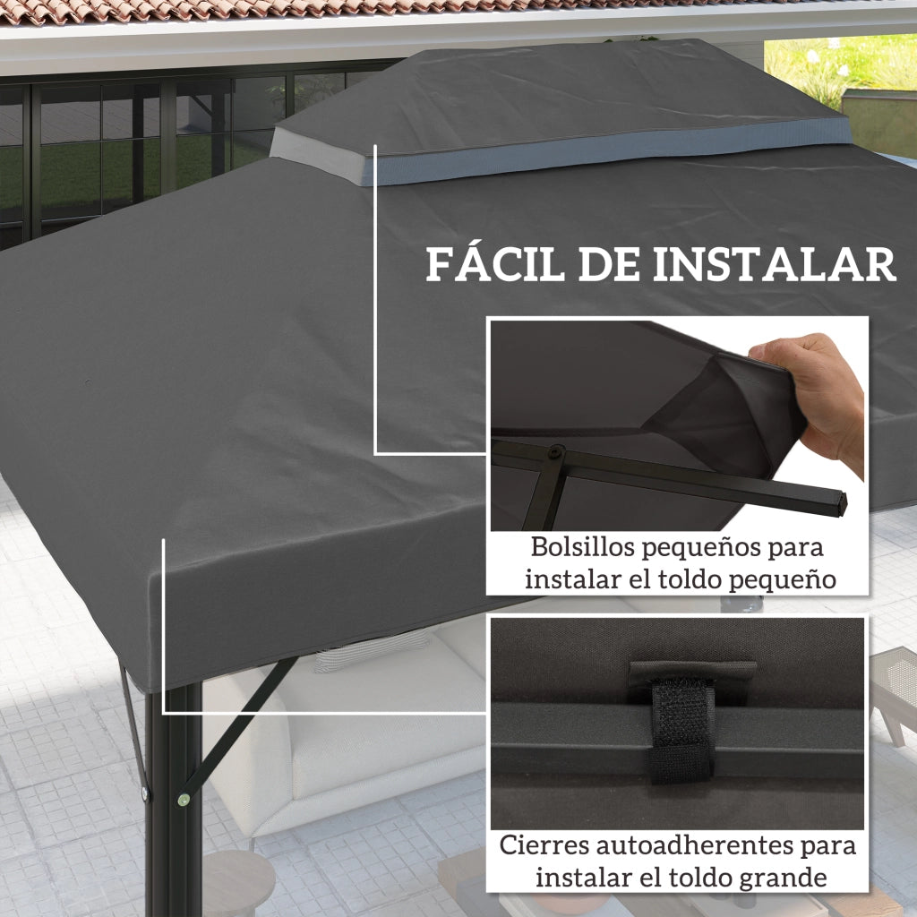 Toldo da giardino ¨C Minimal ¨C grigio 4x3 m