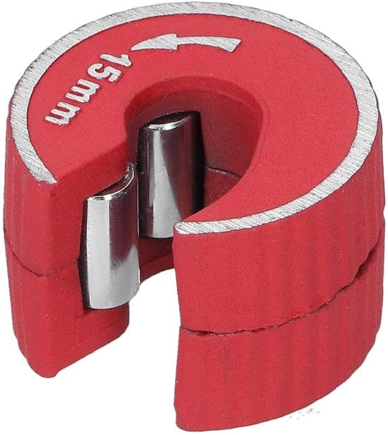 Taglierino per tubi 15 mm - Funzione antiscivolo - Raccordo in acciaio inox - Taglierino per tubi in rame/aluminium - Strumento per tagliare tubi - Facile da utilizzare