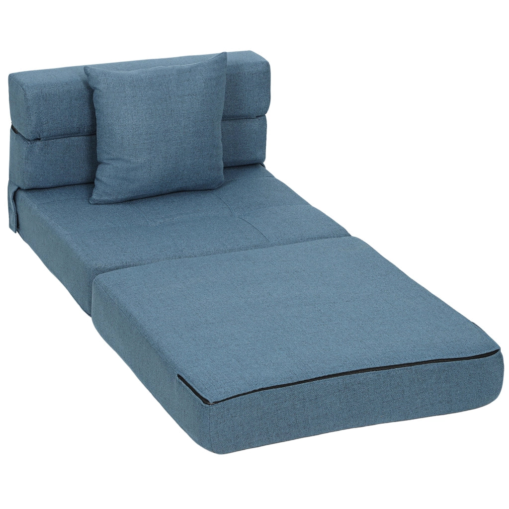 Poltrona letto ¨C zephmum ¨C tessuto blu scuro con cuscino