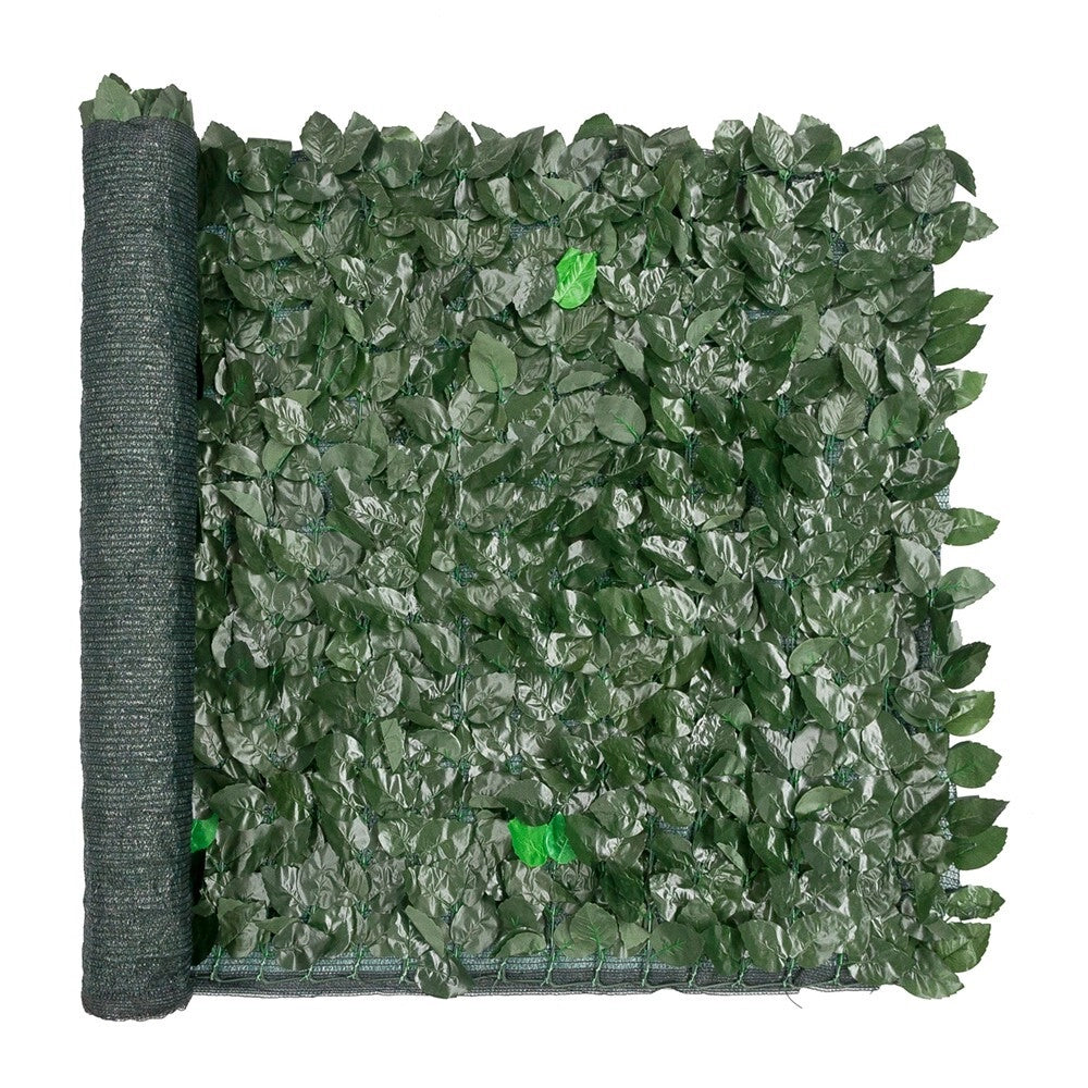 Siepe Artificiale Sintetica 100x1000 cm Finta Recinzione Casa Foglie Rete Telo Privacy Ombreggiante