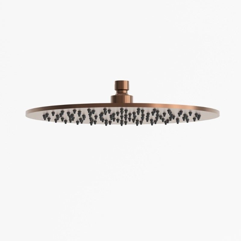 SINED Soffione doccia rotondo Ø30 cm in acciaio inox 316L finitura Oro Rosa resistente alla corrosione per uso interno ed esterno SOFFIONE-LEVANTE-30-ORO-ROSA