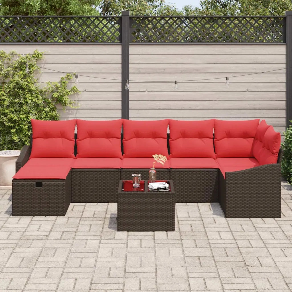 Set di divani 8 pz polyrattan 3359313