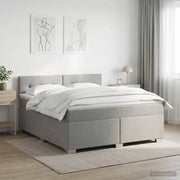 Letto box spring con materasso Grigio Chiaro 180 x 200 cm 3450537