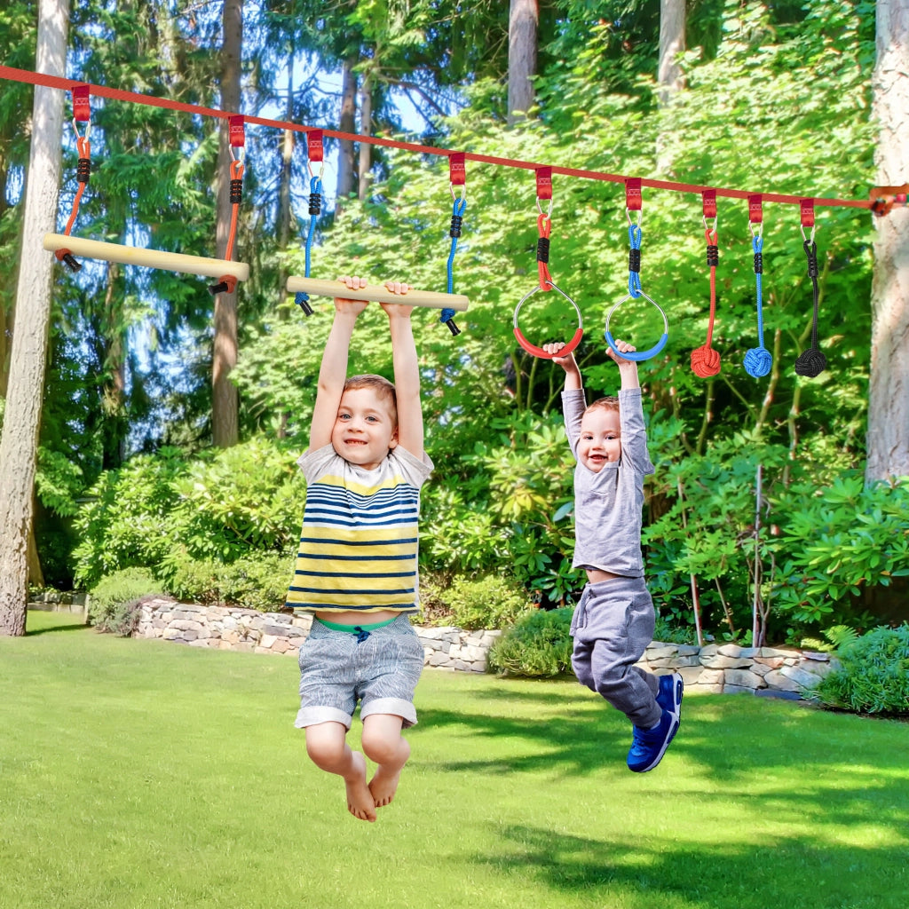 Percorso a ostacoli ninja per bambini ¨C Minimal ¨C Blu nero rosso
