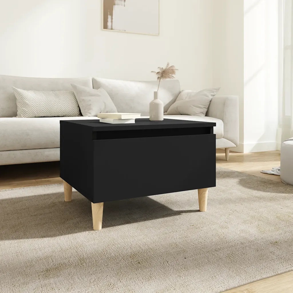 Tavolino-Tavolino da soggiorno-Tavolo Nero 50x46x35 cm in Legno Multistrato 152186