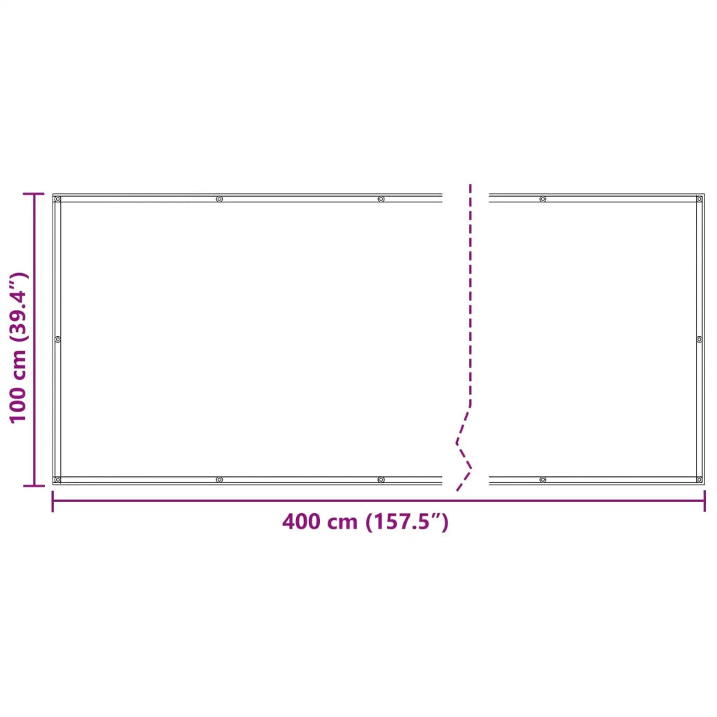 Schermo da balcone | Paravento da Balcone Arancione e Marrone 100 x 400 cm