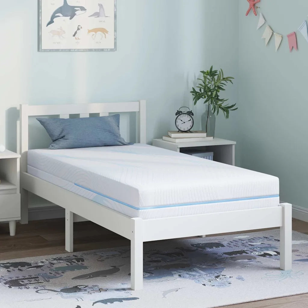 Materasso Bianco 80 x 160 cm Tessuto Jacquard 4106286
