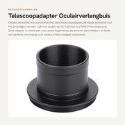 Adattatore telescopio - Tubo oculari estensibile - Costruzione in altoforno - 1,25 pollici - M42 - Telescopio Prime - Sostituzione perfetta - Adatto per telescopi...