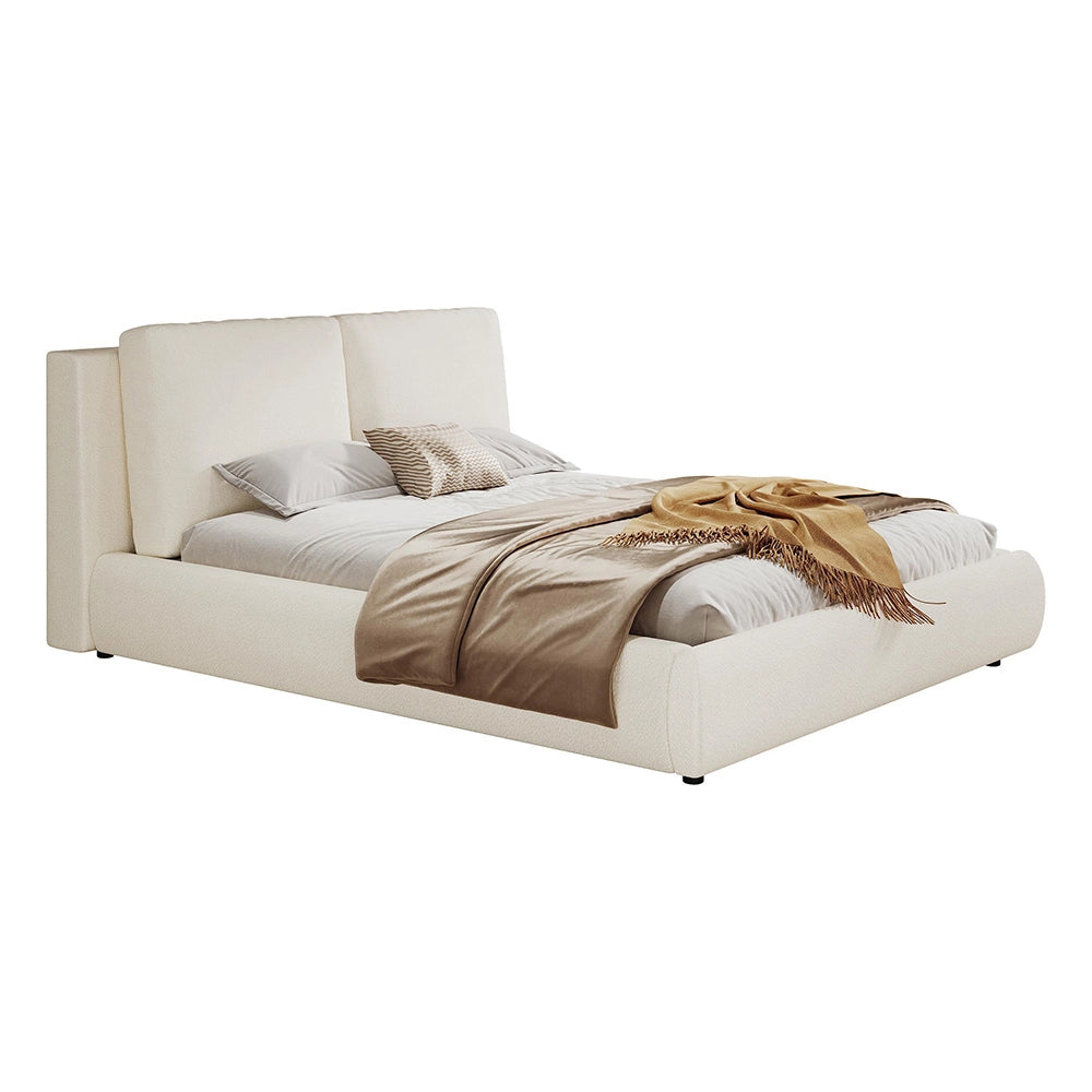 Letto matrimoniale-Xylo-180x200cm idraulico spazio ripiano  beige
