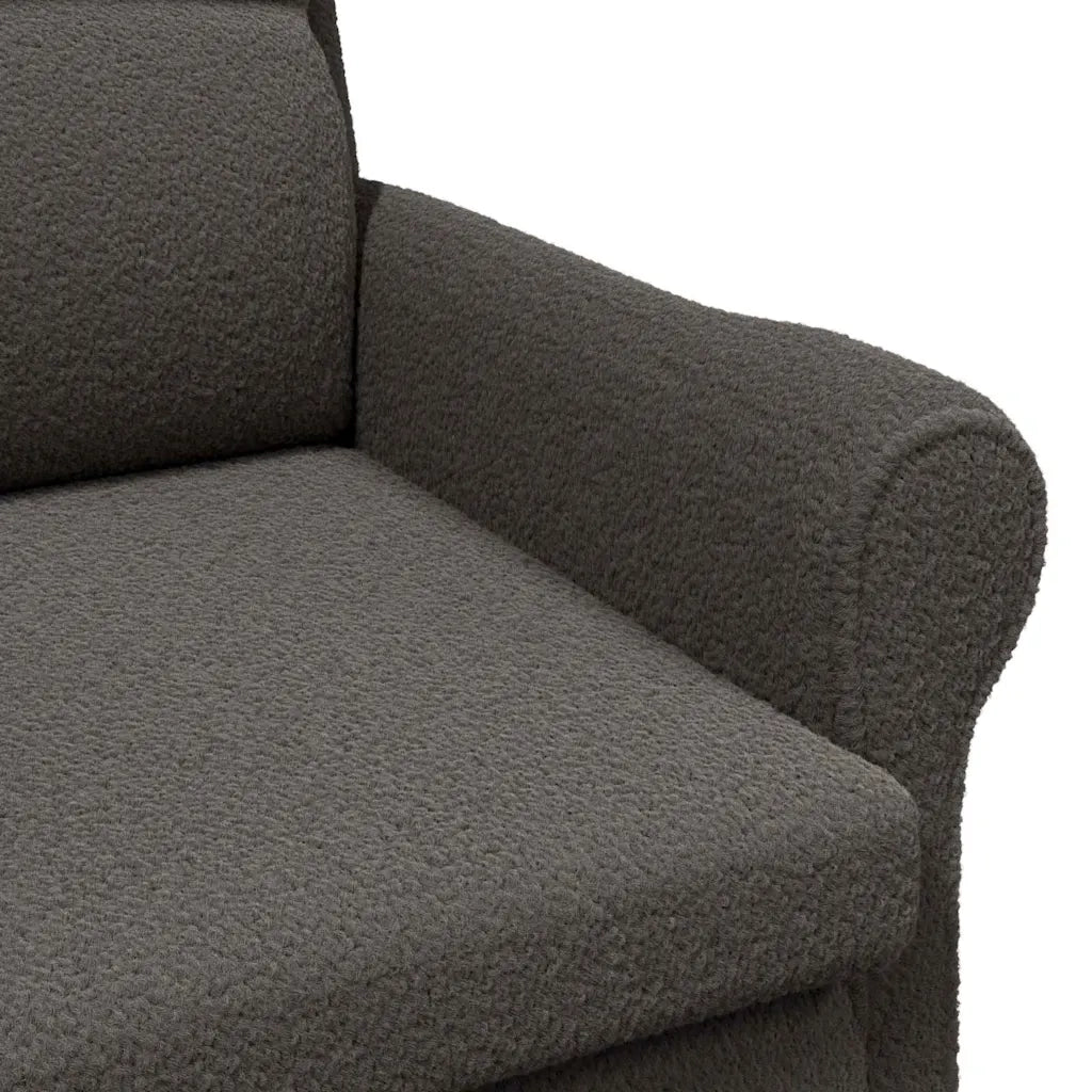 poltrona Grigio scuro 76 x 94 x 102 cm Tessuto Sherpa morbido