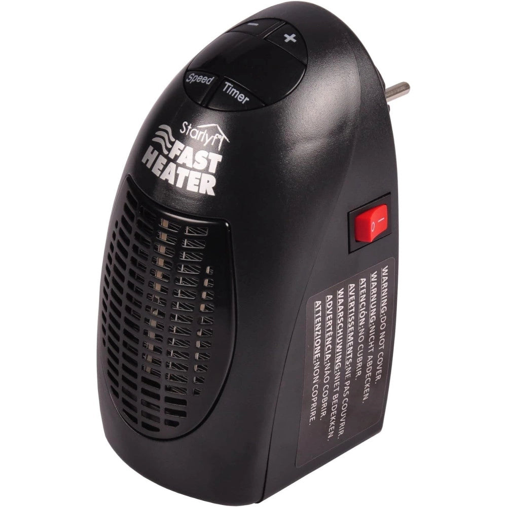 Trade Shop - Stufa Elettrica 400w Fast Heater Portatile Regolabile Da 15° A 32° Basso Consumo -