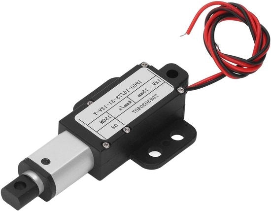 Attuatore Lineare Elettrico 12V, 15mm di Traversata - 150N - 4mm/s - Elevatore per Divano Reclinabile Tavolo TV (Con supporto)