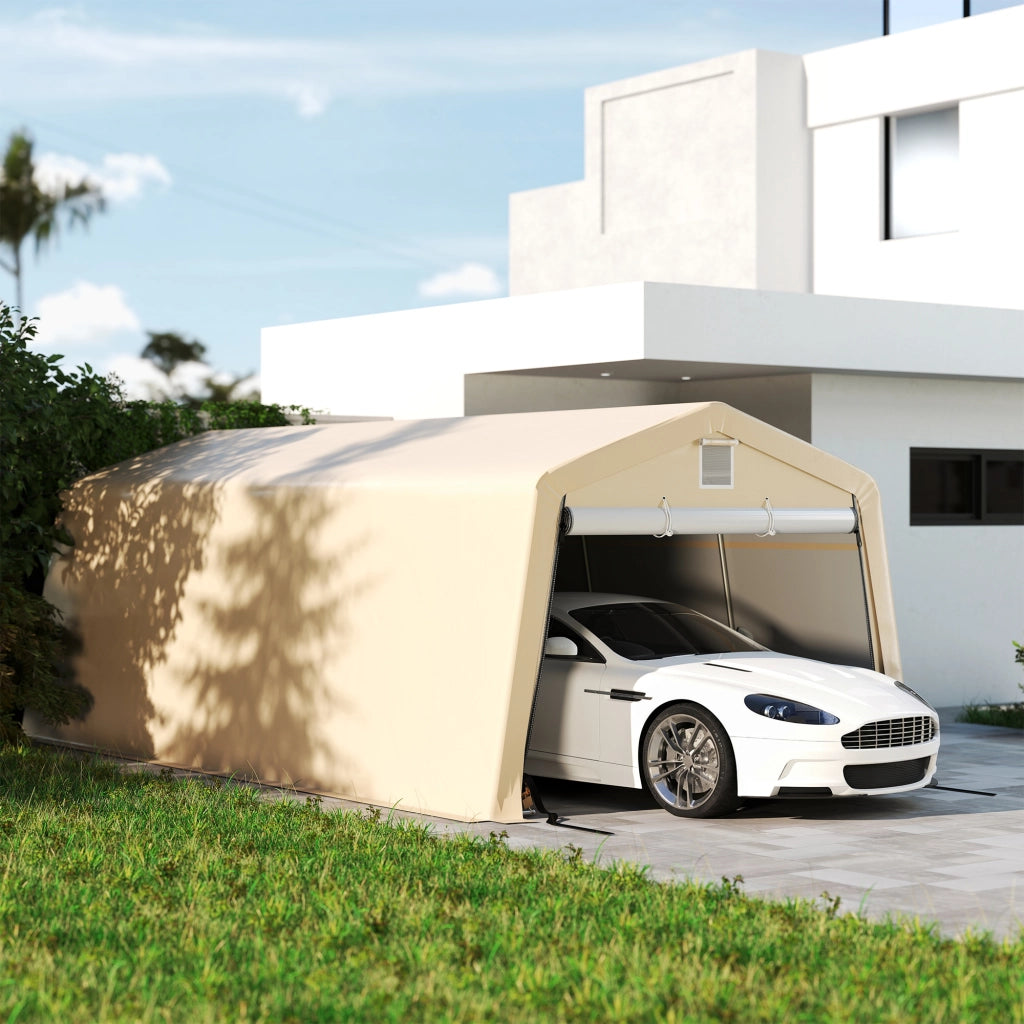 Tenda Garage Carport ¨C zephmum ¨C 6,2x3,3x2,4 m Acciaio Galvanizzato PE 150 g/m2