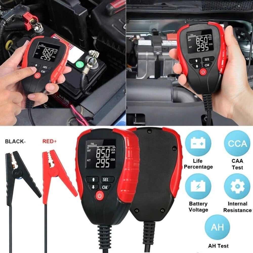 Trade Shop - Tester Batteria Auto Professionale 12v Analizzatore Digitale Display Lcd Fs-21946 -