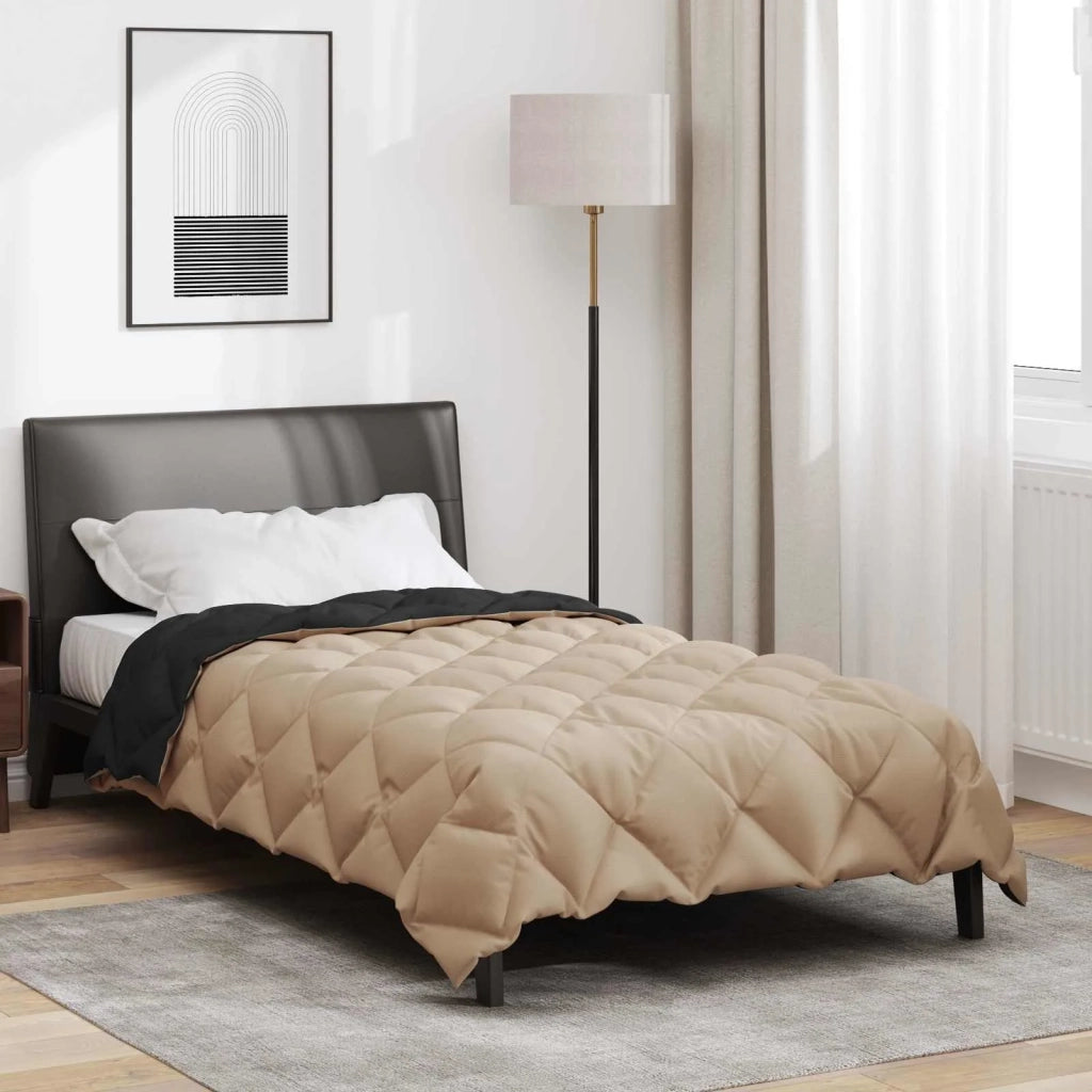 Duvet Invernale Nero e Talpa 140 x 200 cm Microfibra 42025729