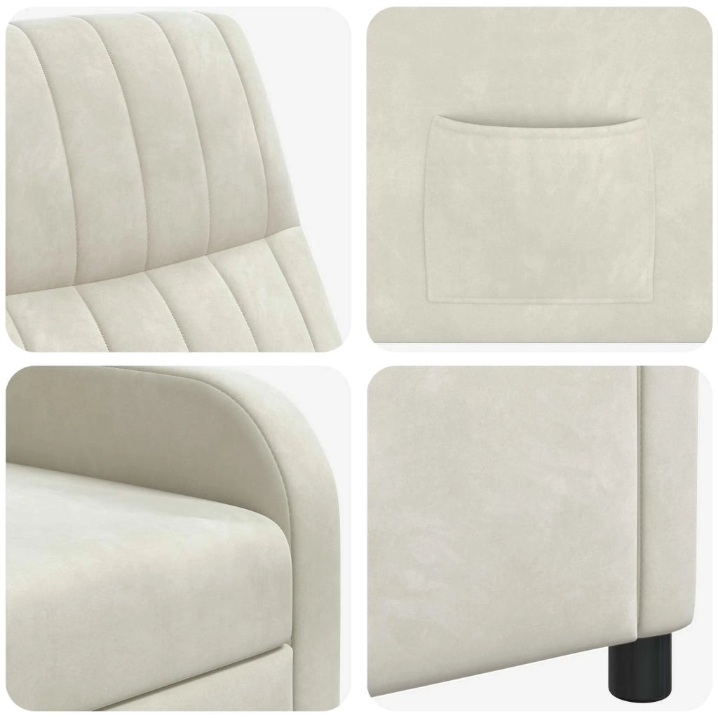Poltrona reclinabile Crema Velluto (V) 42035116