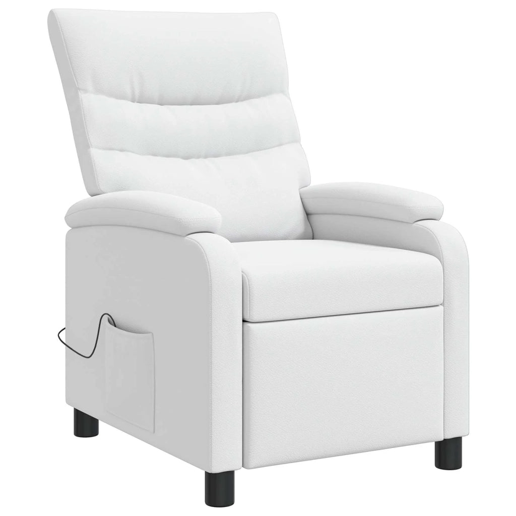 Poltrona Massaggiante Bianco Similpelle 42034908