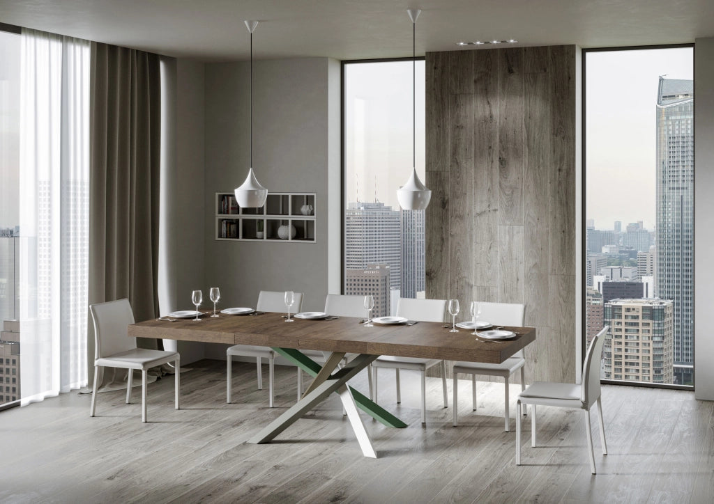 Tavolo allungabile 90x160/420 cm Volta Premium noce telaio 4/A