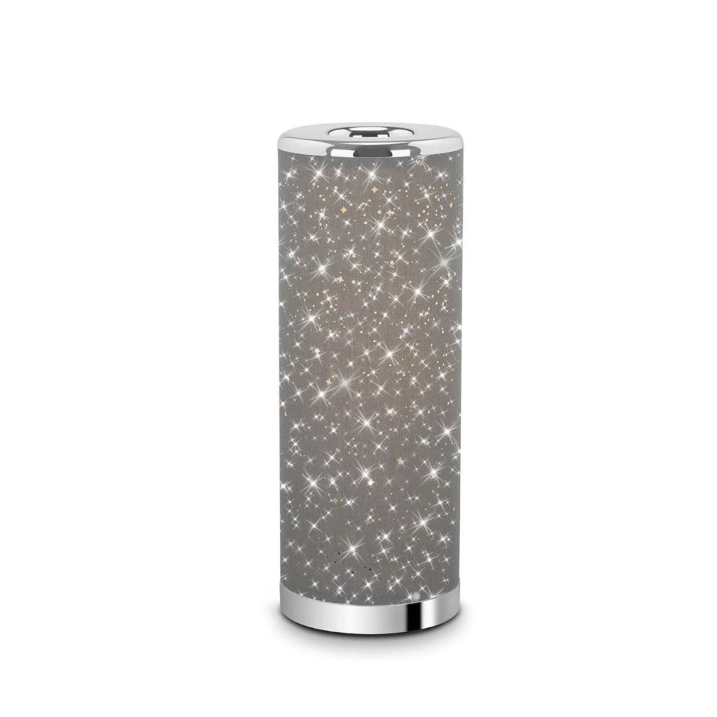 Lampada da tavolo a LED cielo stellato cm 35x12 5W colore cromato/grigio