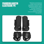 Calzature per Cavallo - 2 pezzi - Avvolgibili in PU Elastico - Protezione per Allenamento/Galoppo - Resistenti in Neoprene - Facili da Indossare - Protezioni per Cavallo
