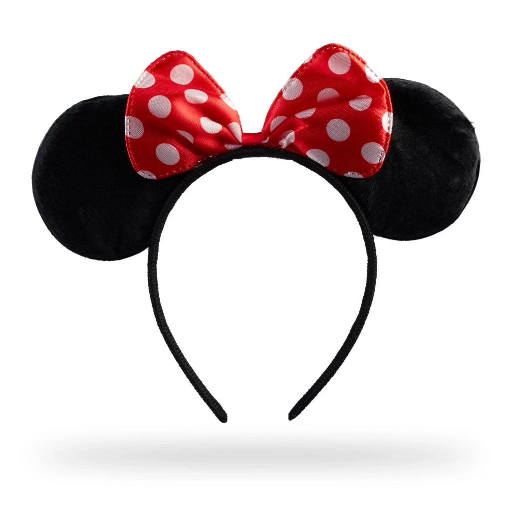 Carino cerchietto con orecchie da topo 19,5 x 22 x 1,5 cm accessorio flessibile per carnevale in poliestere rosso 13_0004130