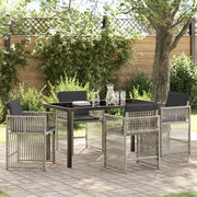 Set da Pranzo per Giardino 5 pcs Grigio chiaro